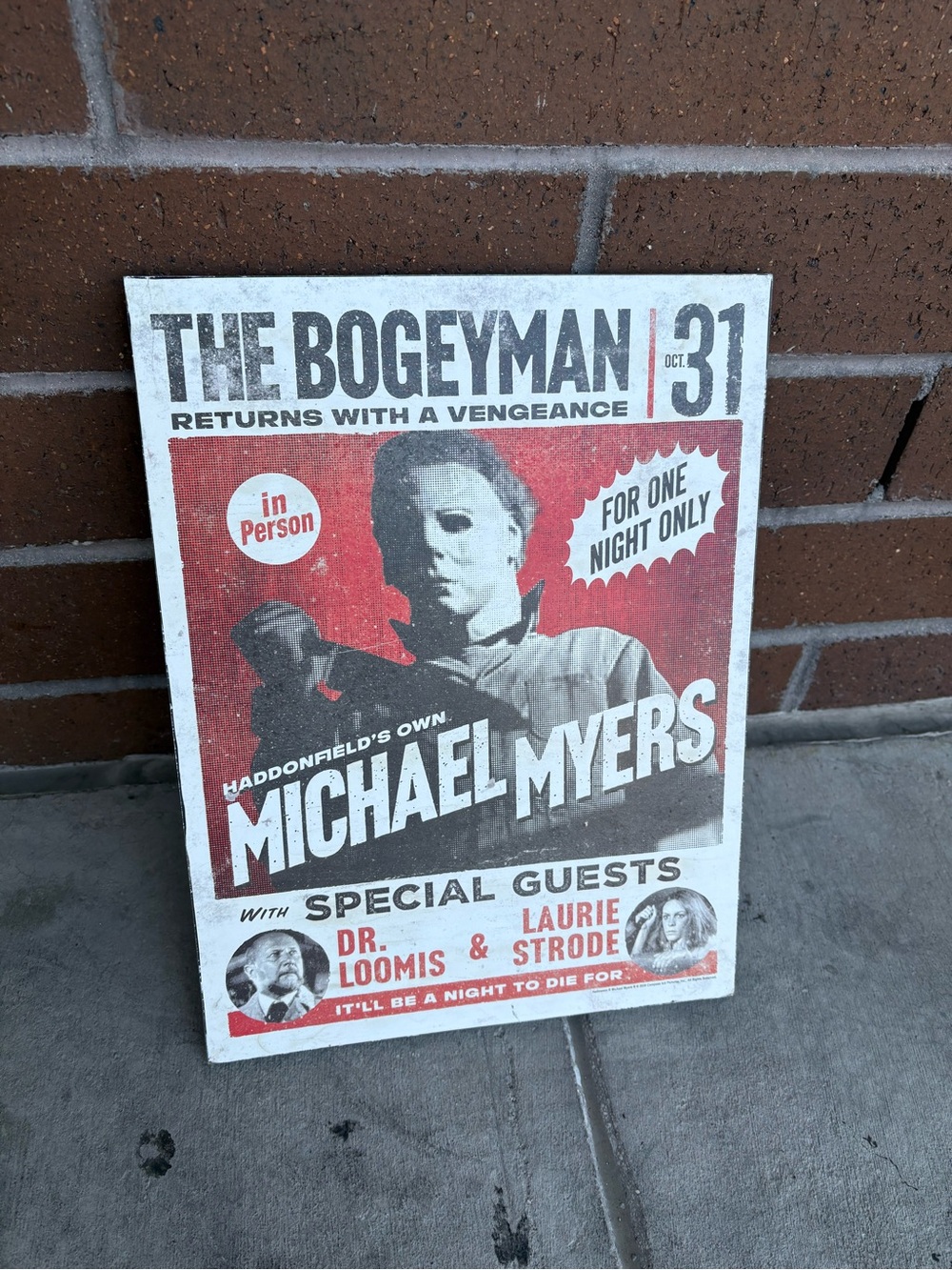 Open Road Brands Michael Myers Halloween Poster - Red, White, Black